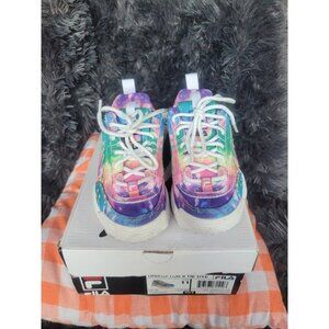 Fila Disruptor II Tie Dye Sneakers Kids Size 11 Colorful Chunky Sole